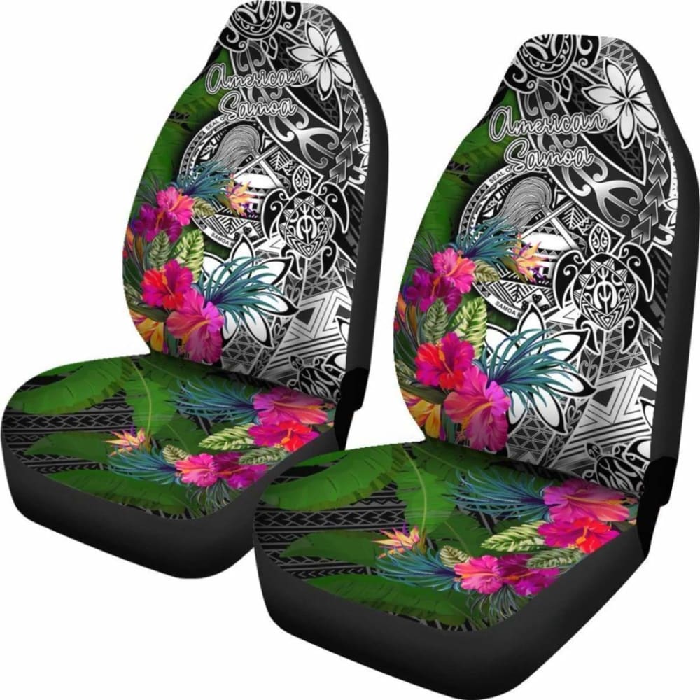 American Samoa Car Seat Covers - Turtle Plumeria Banana Leaf - Amazing