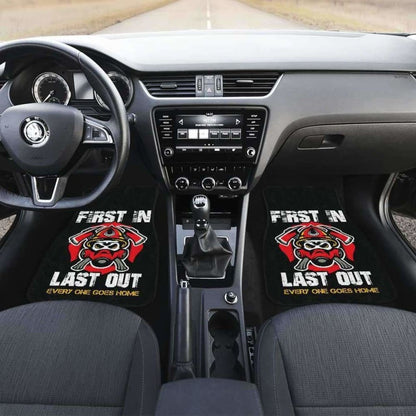 Firefighter First In Last Out Car Mats Set Of