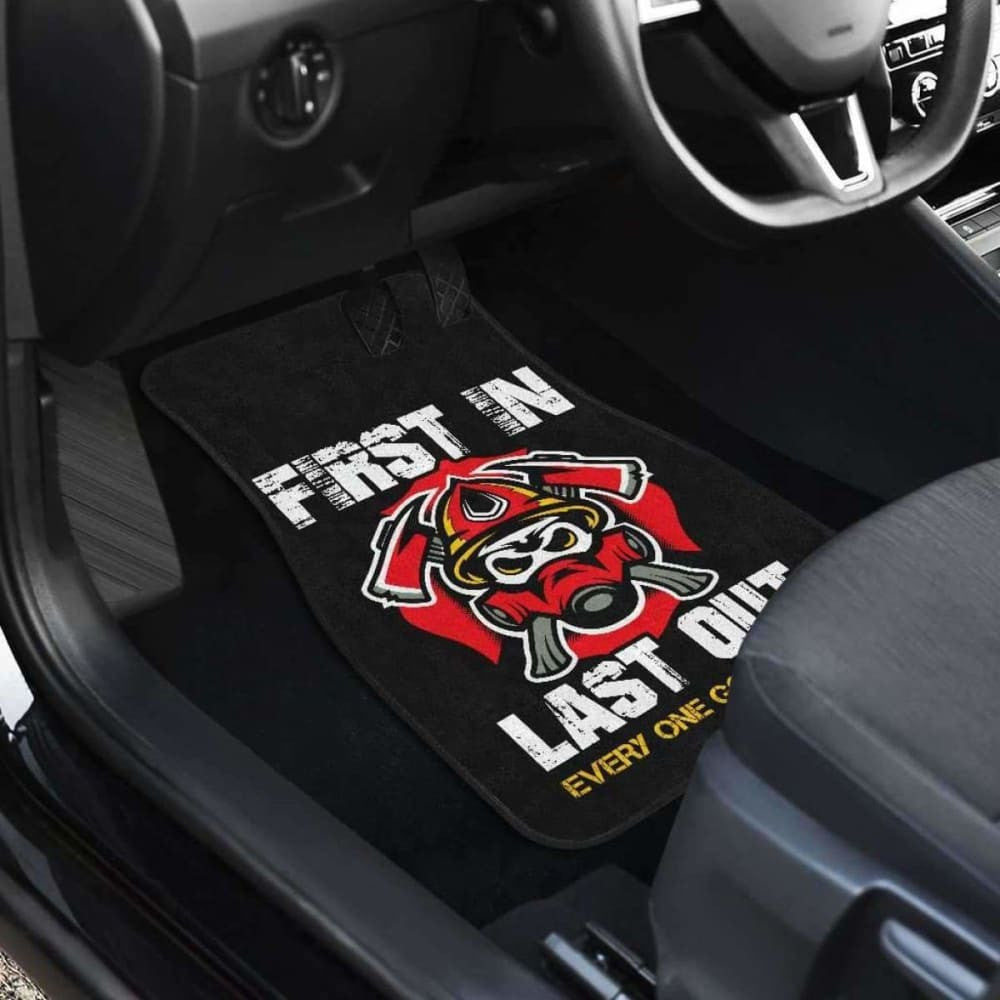 Firefighter First In Last Out Car Mats Set Of