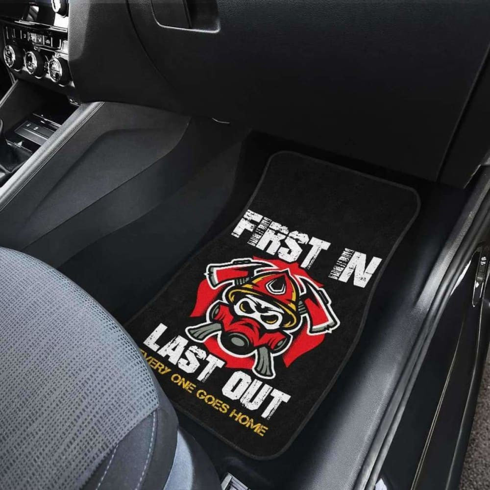 Firefighter First In Last Out Car Mats Set Of
