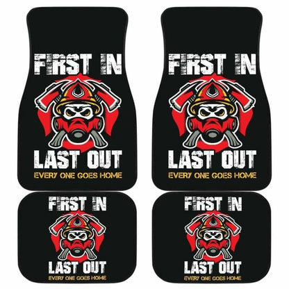 Firefighter First In Last Out Car Mats Set Of