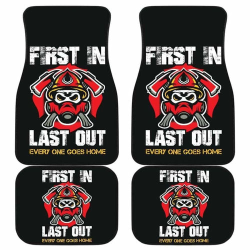 Firefighter First In Last Out Car Mats Set Of