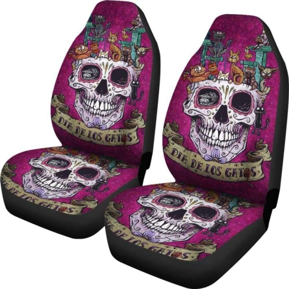Set Pcs Gothic Skull Car Seat Covers