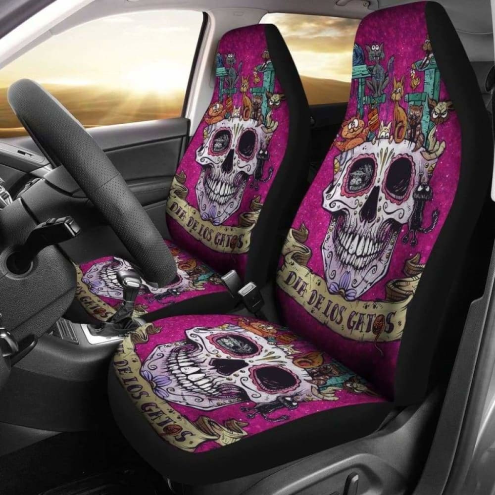 Set Pcs Gothic Skull Car Seat Covers