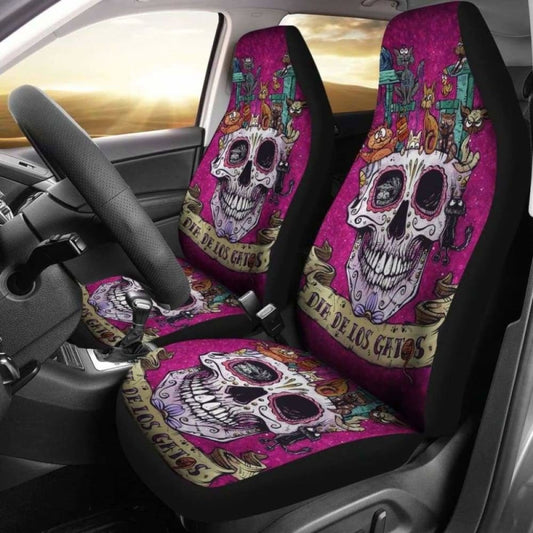 Set Pcs Gothic Skull Car Seat Covers