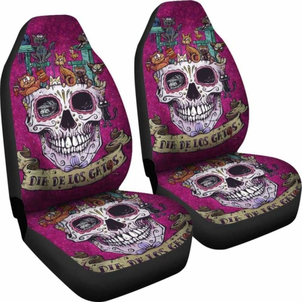 Set Pcs Gothic Skull Car Seat Covers