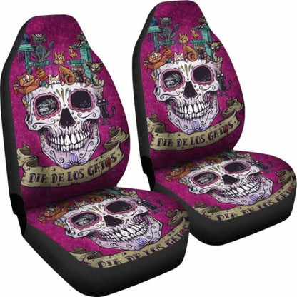 Set Pcs Gothic Skull Car Seat Covers