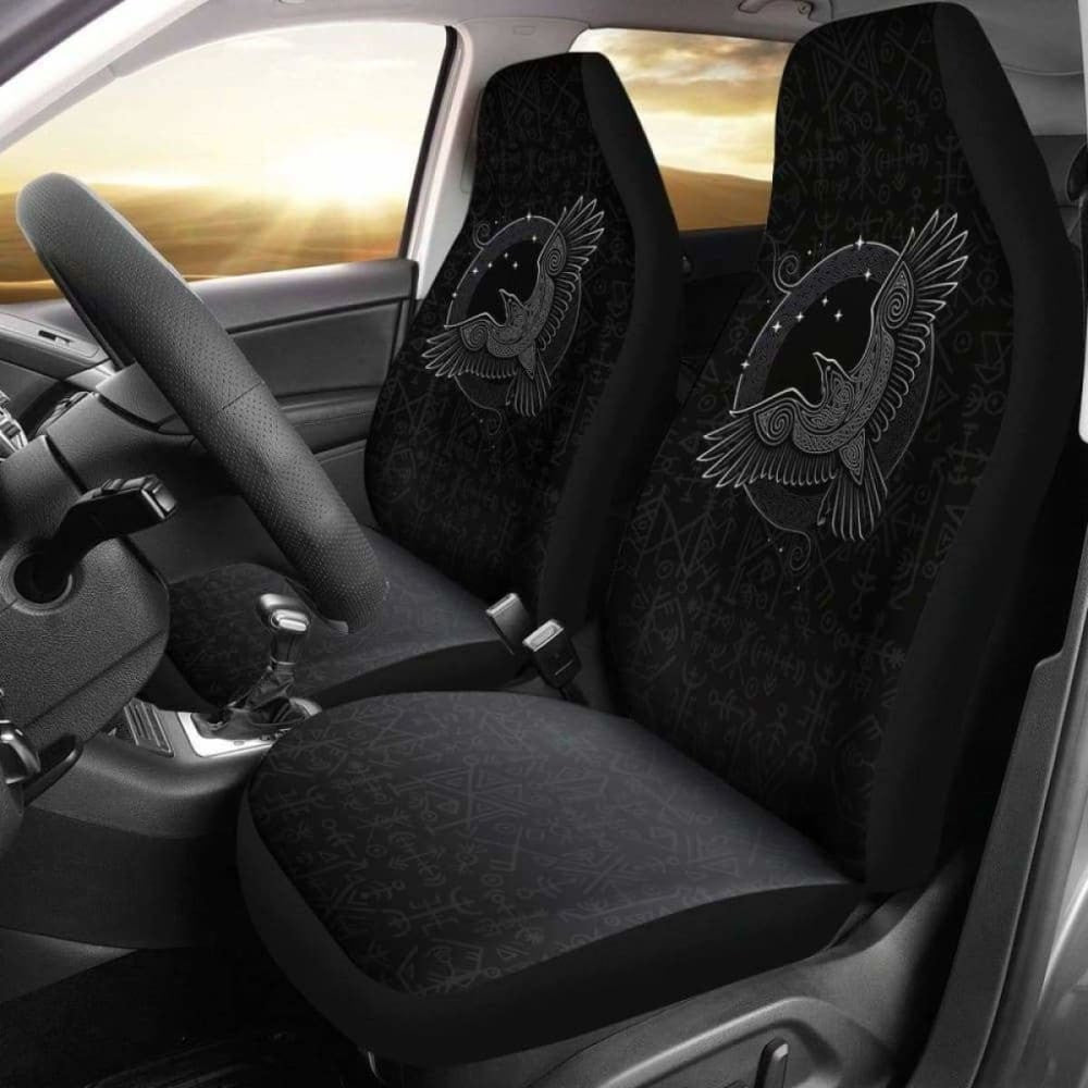Viking Odin'S Raven Car Seat Covers