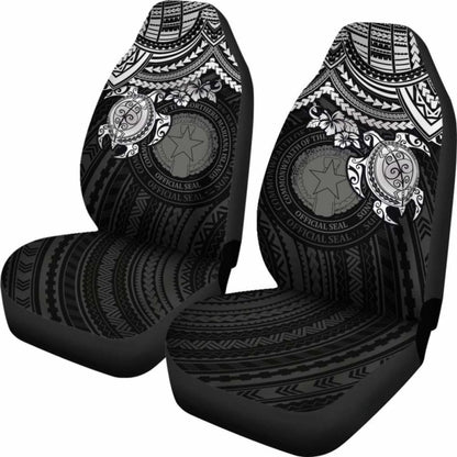 Northern Mariana Islands Polynesian Car Seat Covers - White Turtle - Amazing