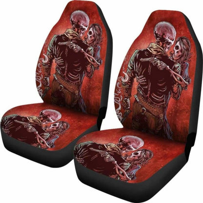 Set Of Skull Gothic Car Seat Covers