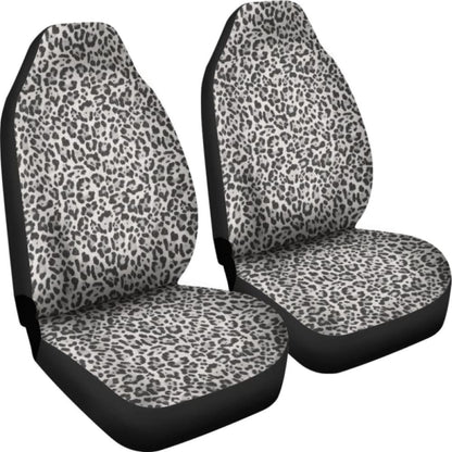 Snow Leopard Skin Animal Print Car Seat Covers