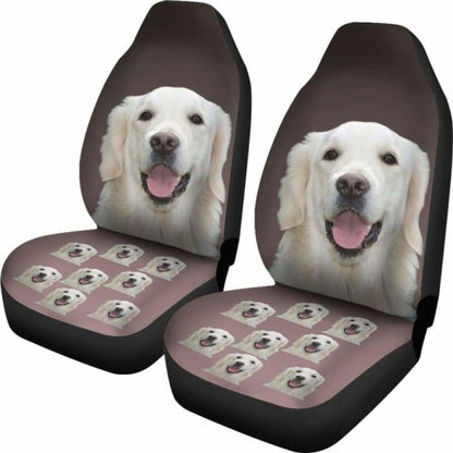 Golden Retriever Car Seat Covers Cream
