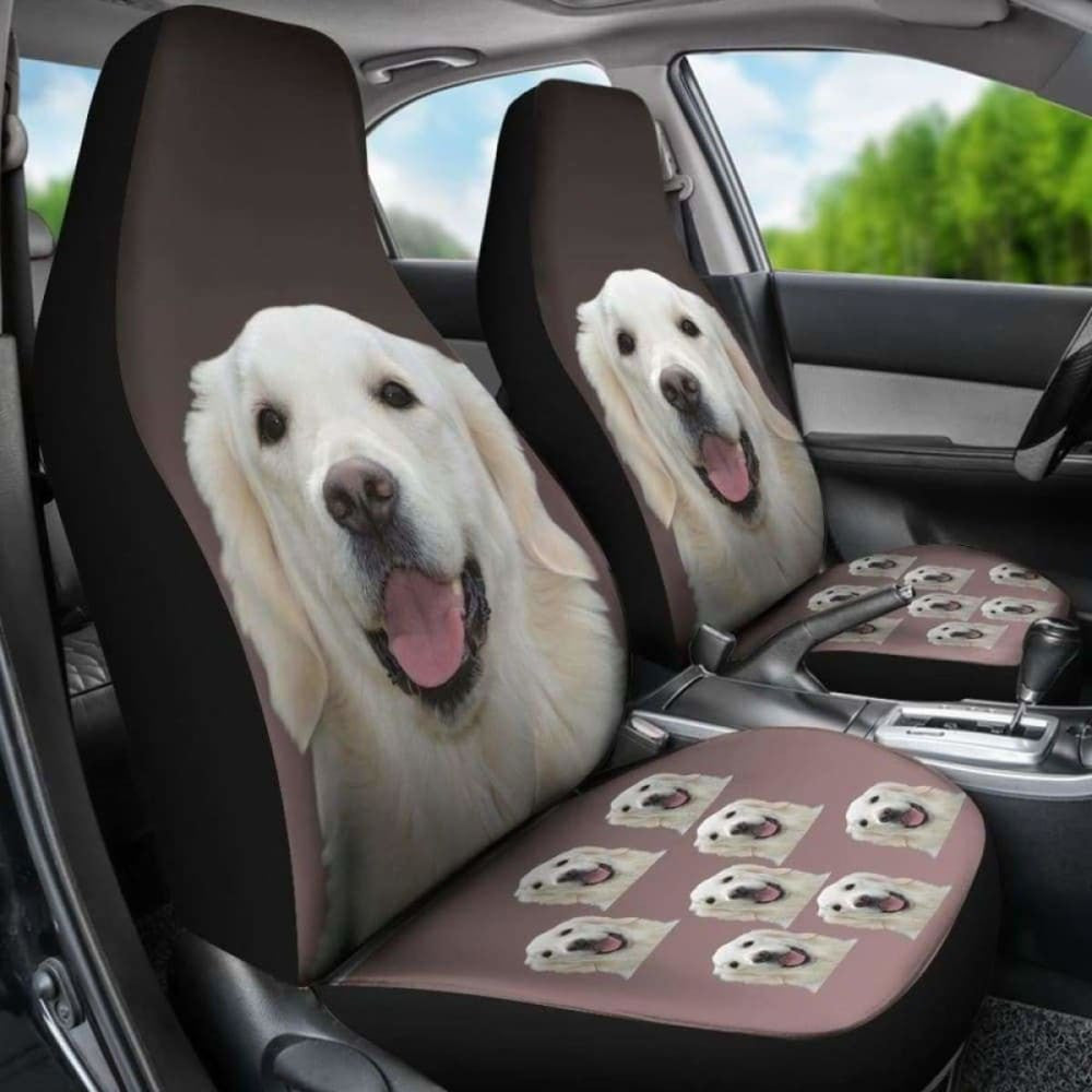 Golden Retriever Car Seat Covers Cream