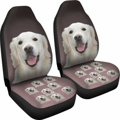 Golden Retriever Car Seat Covers Cream
