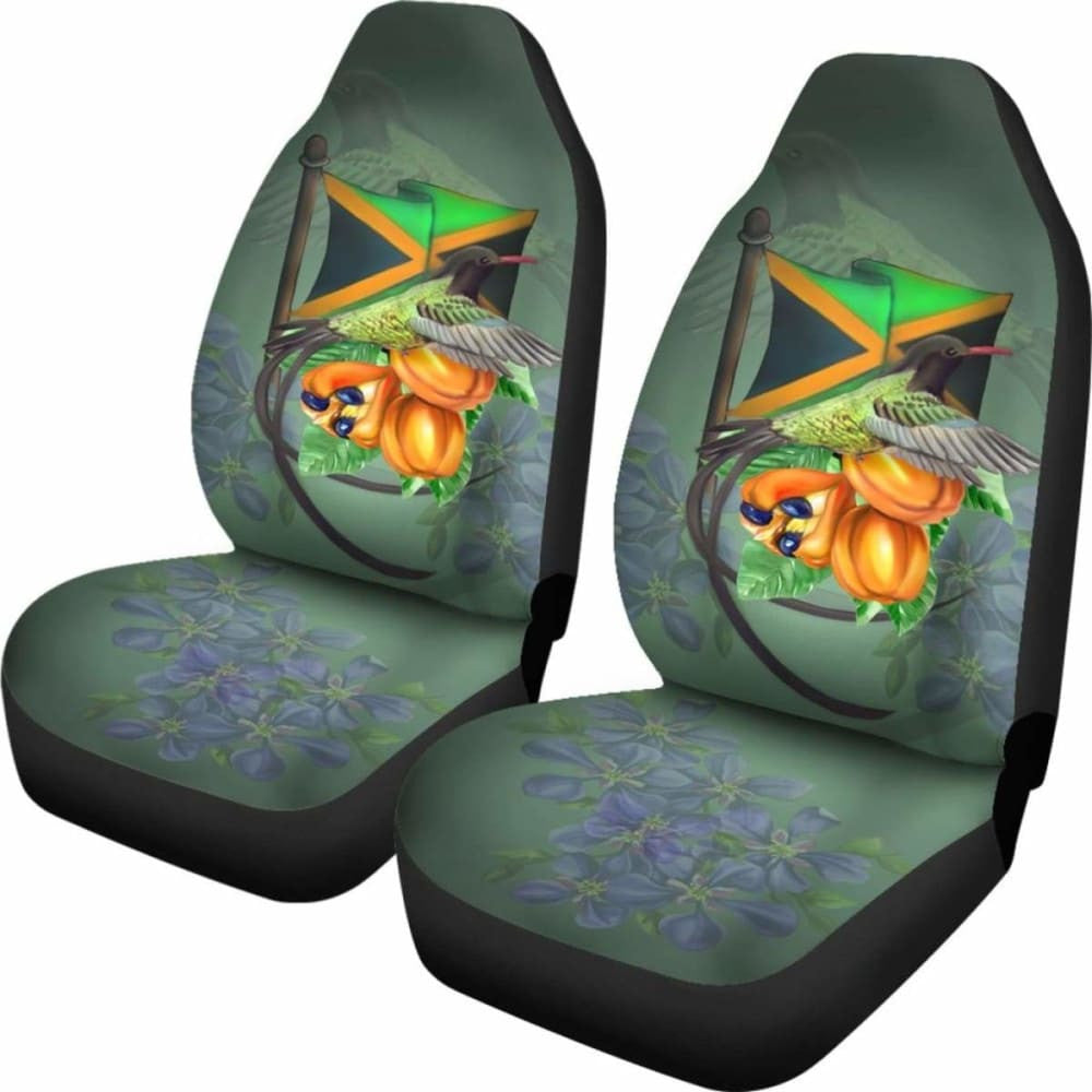 Jamaica Doctor Bird And Ackee Fruit Car Seat Cover Amazing