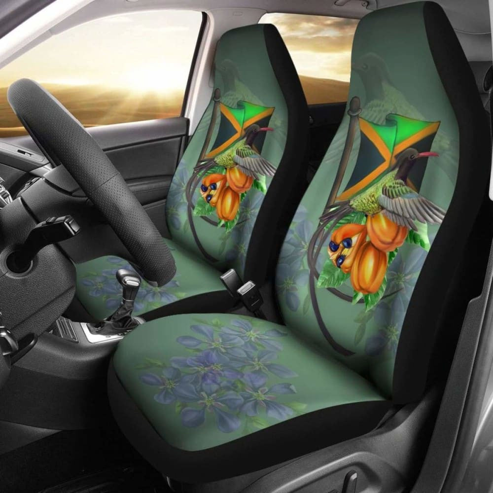 Jamaica Doctor Bird And Ackee Fruit Car Seat Cover Amazing