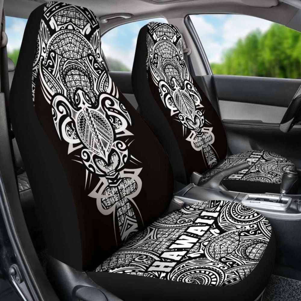 Hawaii Turtle Polynesian Car Seat Cover - White - Armor Style - New