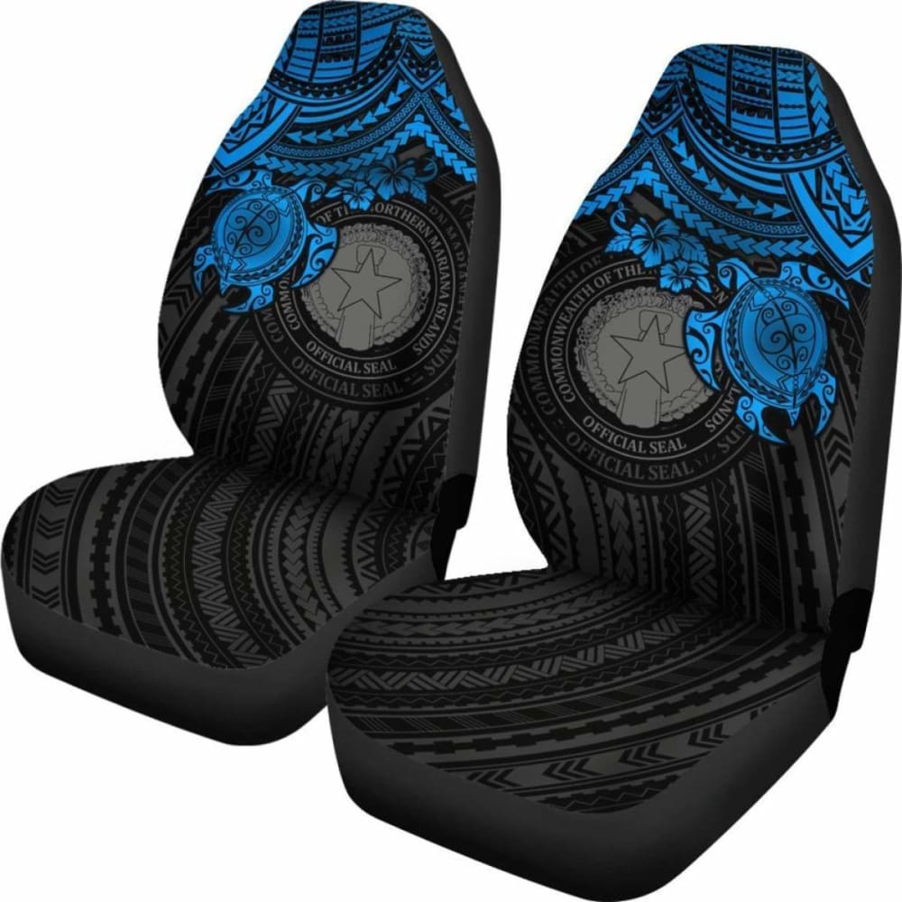 Northern Mariana Islands Polynesian Car Seat Covers - Blue Turtle - Amazing