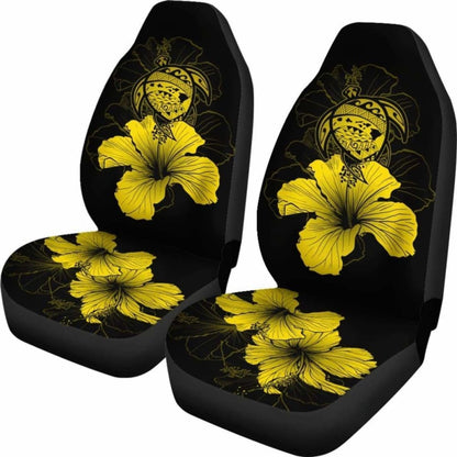 Hawaii Hibiscus Car Seat Cover - Turtle Map - Yellow - New
