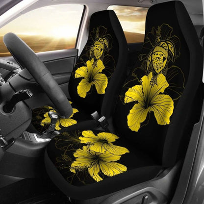 Hawaii Hibiscus Car Seat Cover - Turtle Map - Yellow - New