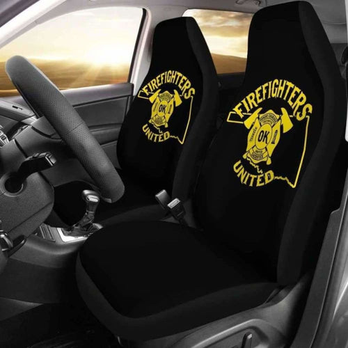 Oklahoma Firefighters United Car Seat Covers