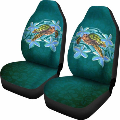 Hawaii Honu Turtle Plumeria Car Seat Covers