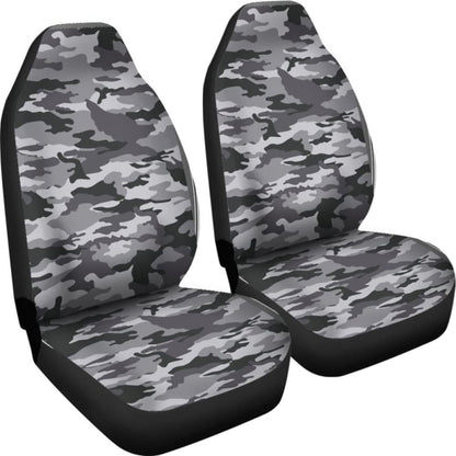 Camo Car Seat Covers Black And White Version