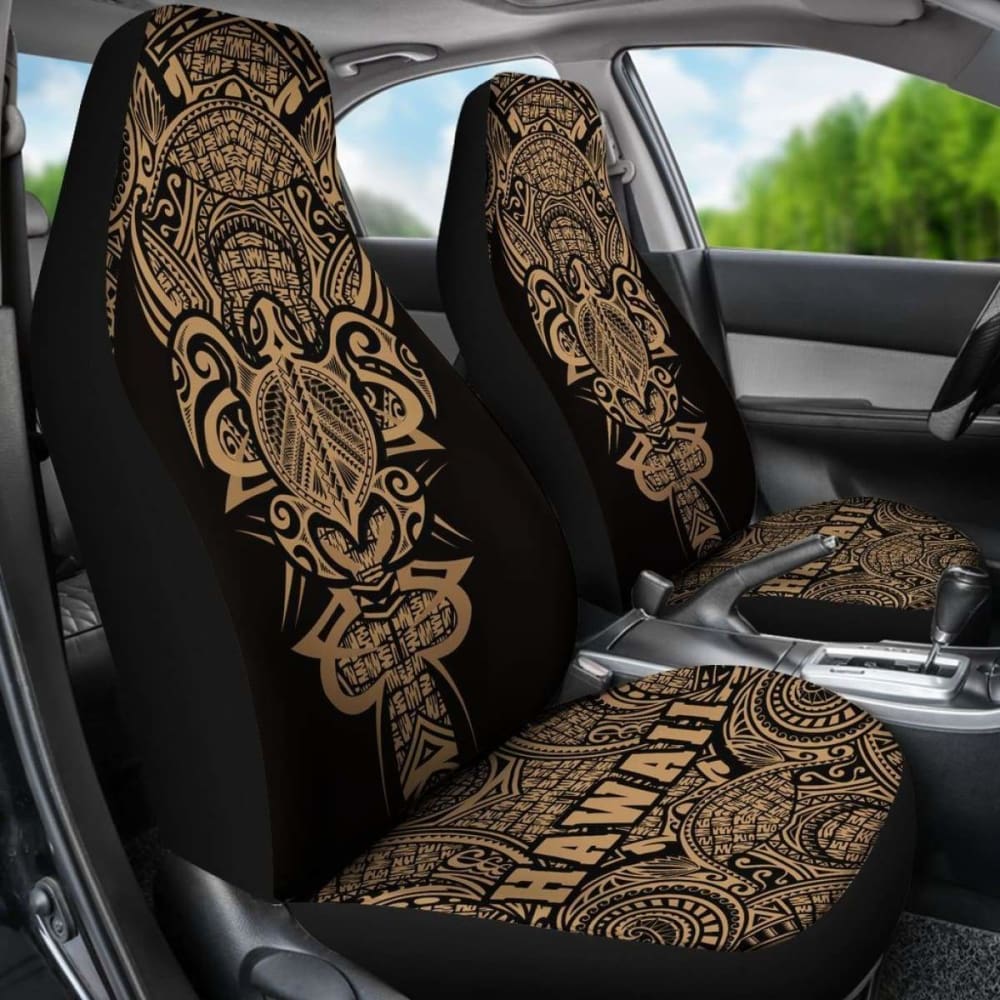 Hawaii Turtle Polynesian Car Seat Cover - Gold - Armor Style - New