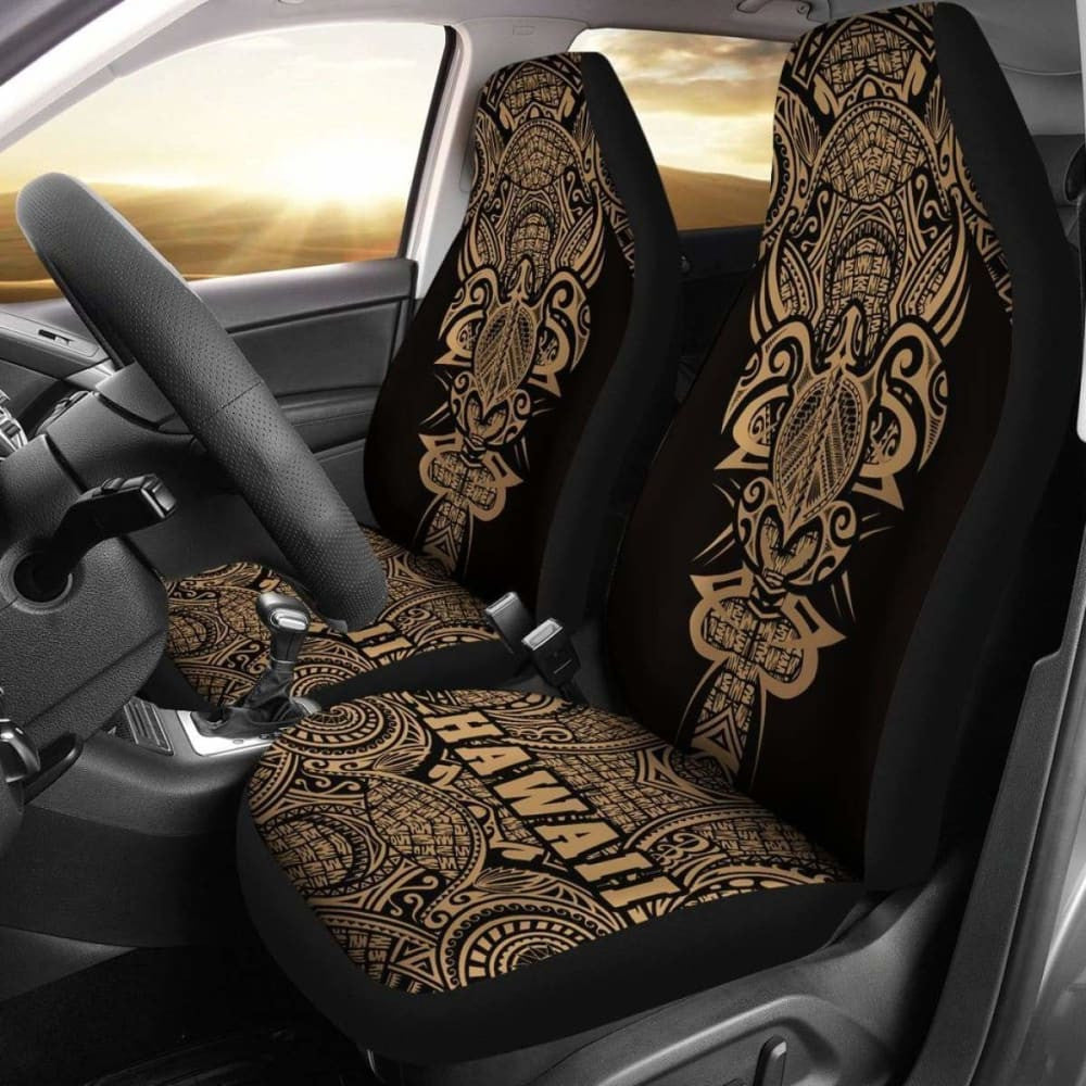 Hawaii Turtle Polynesian Car Seat Cover - Gold - Armor Style - New