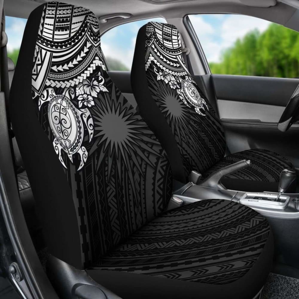 Marshall Islands Polynesian Car Seat Covers - White Turtle - Amazing