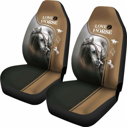 Chocolate Horse Love Car Seat Covers
