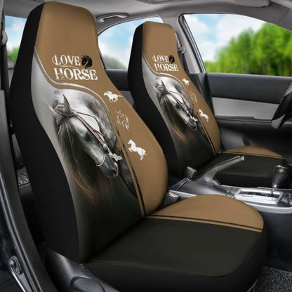 Chocolate Horse Love Car Seat Covers