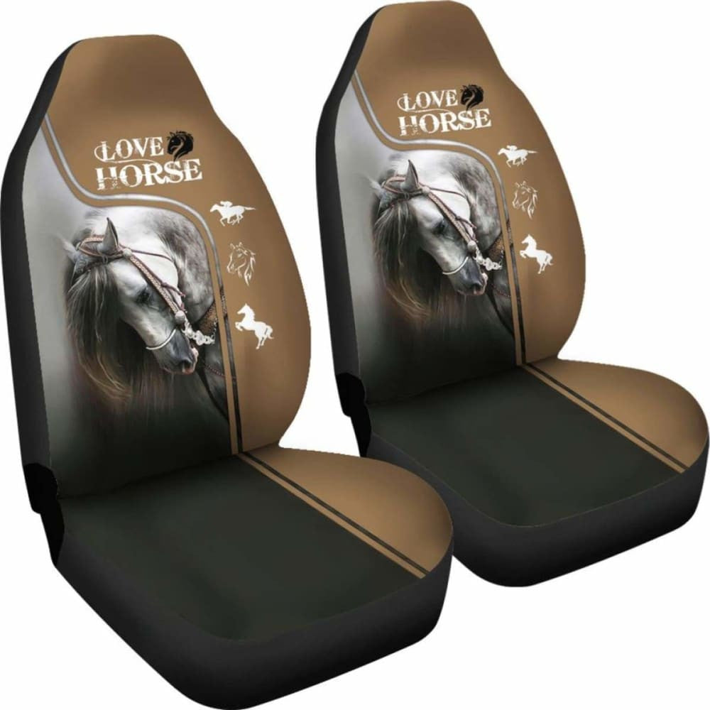 Chocolate Horse Love Car Seat Covers