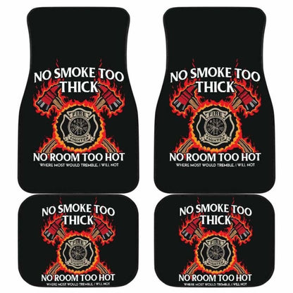 Firefighter Front And Back Car Mats Set Of