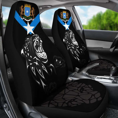 Car Seat Covers Africa - Somalia Flag Color With Leopards