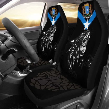 Car Seat Covers Africa - Somalia Flag Color With Leopards
