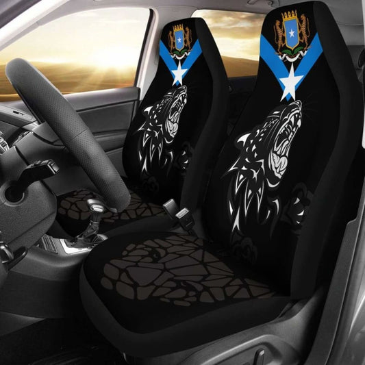 Car Seat Covers Africa - Somalia Flag Color With Leopards