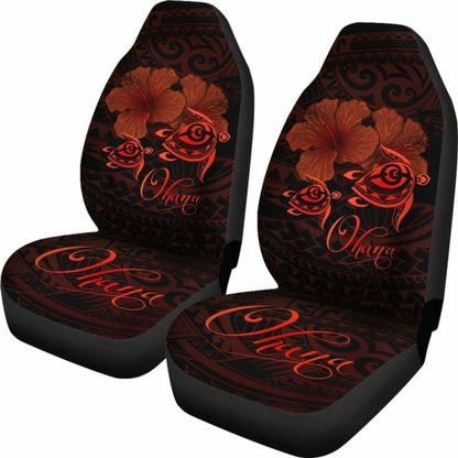 Hawaii Turtle Ohana Hibiscus Poly Car Seat Covers - Red - New Awesome