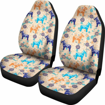 Swedish Dala Horse Car Seat Covers