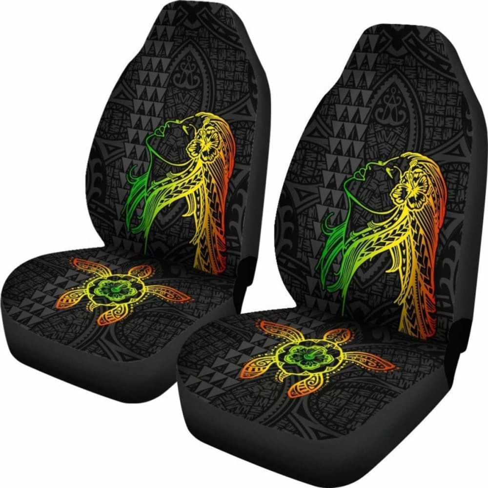 Hula Girl And Turtle Hibiscus Car Seat Covers - New Awesome