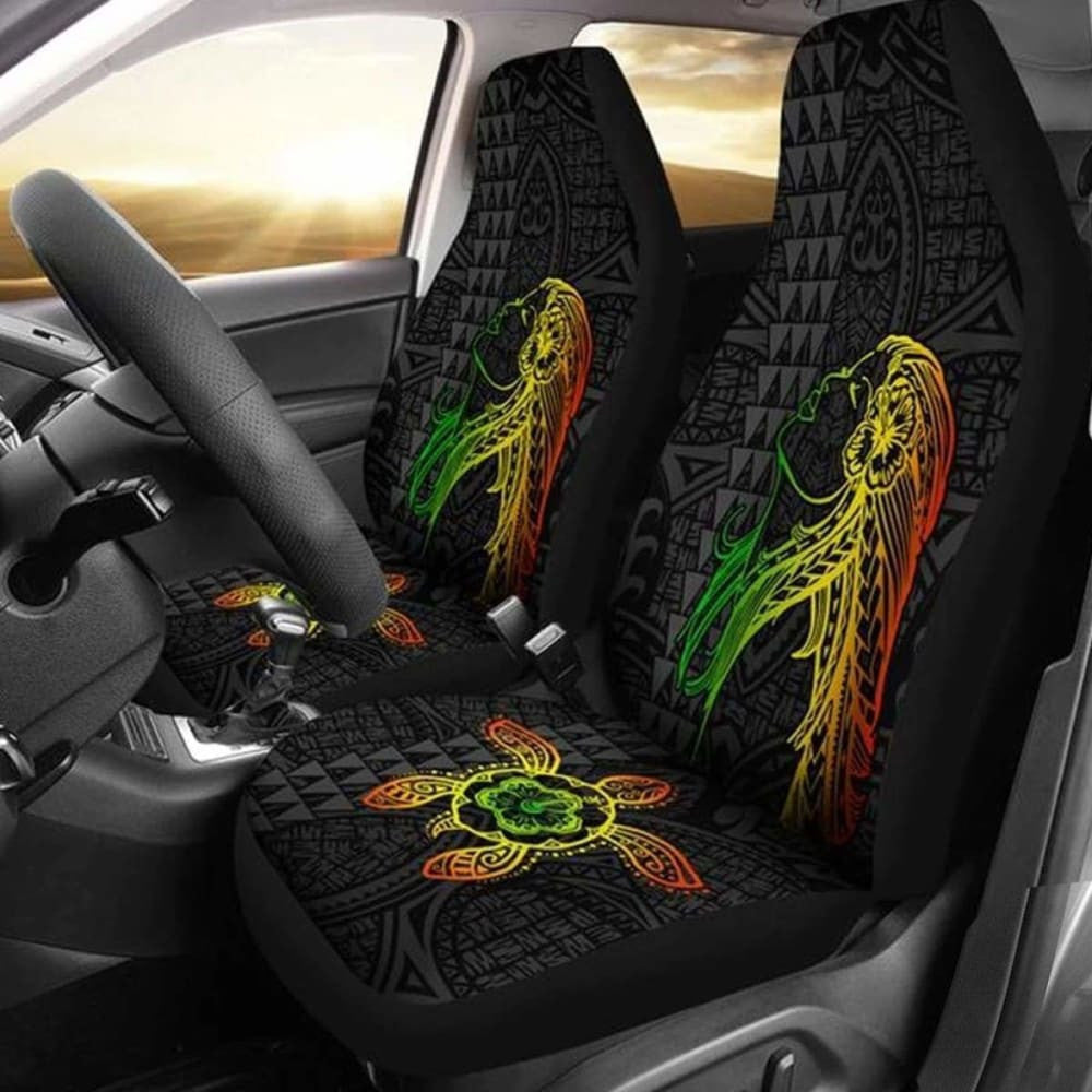 Hula Girl And Turtle Hibiscus Car Seat Covers - New Awesome