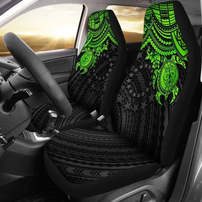 Cook Islands Polynesian Car Seat Covers - Green Turtle - Amazing