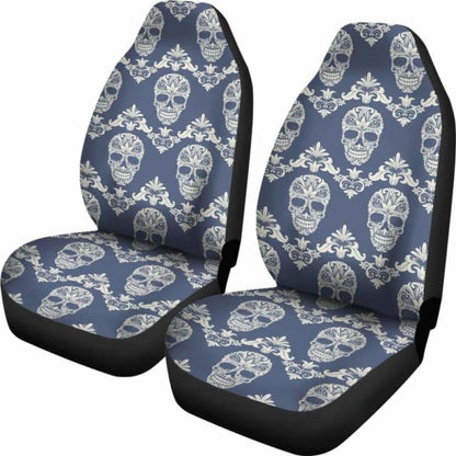 Set Of Sugar Skull Car Seat Covers
