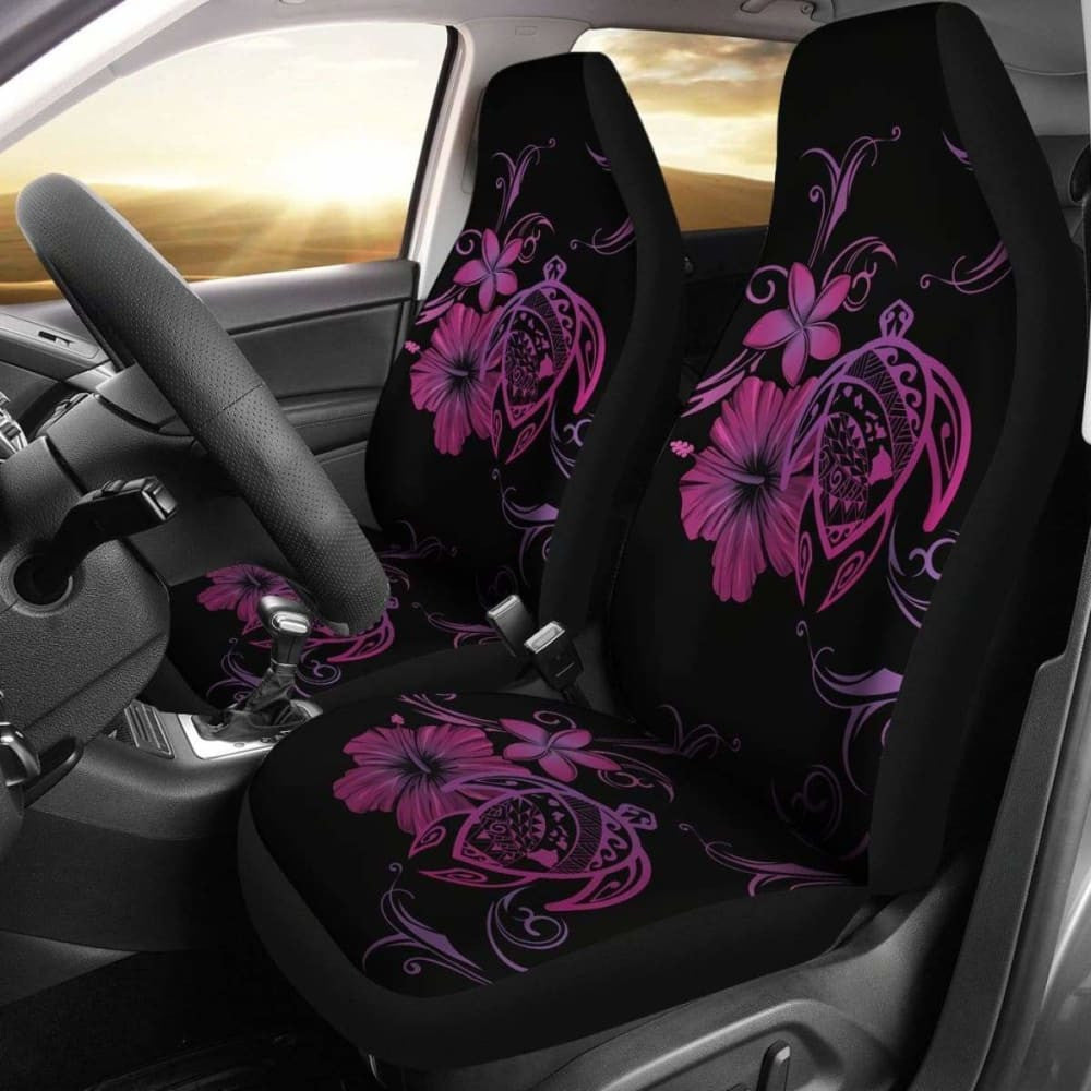 Hawaii Turtle Hibiscus Poly Pink Car Seat Covers - New - Awesome
