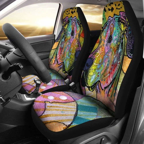 Great Dane Design Car Seat Covers Colorful Back