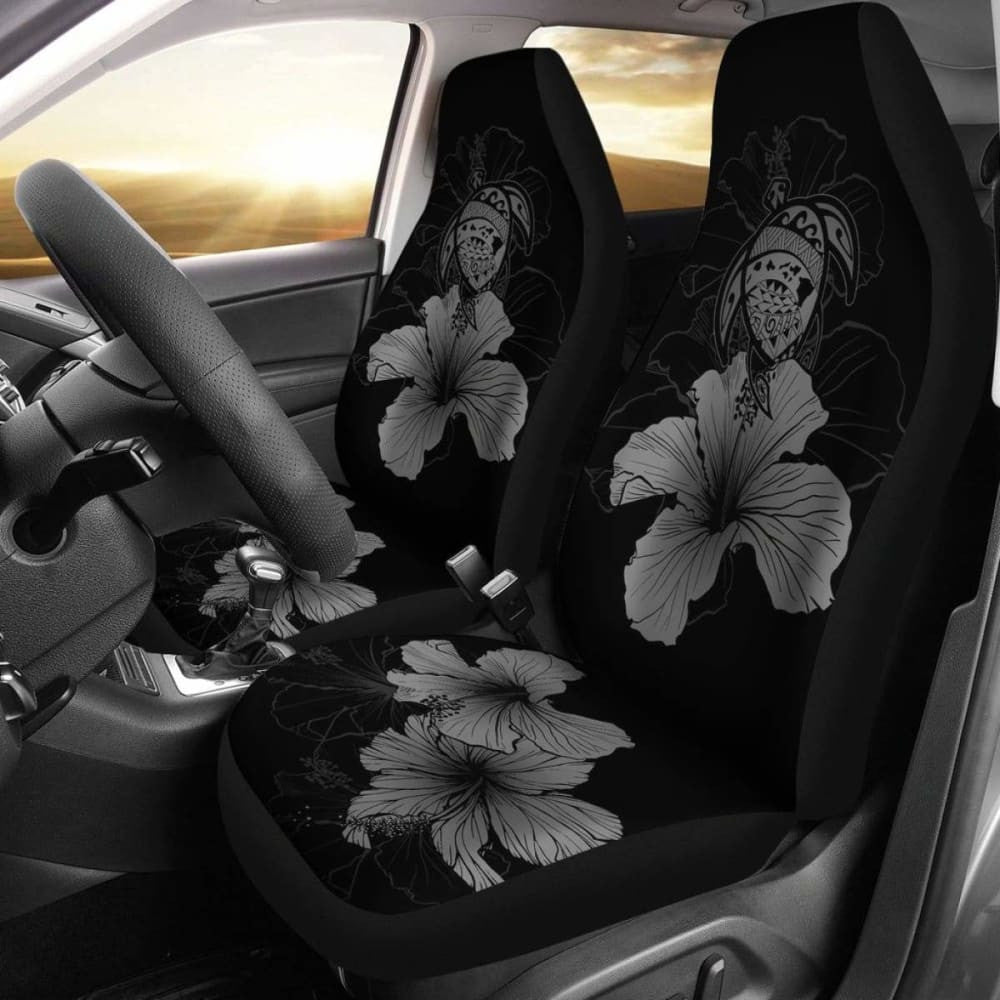 Hawaii Hibiscus Car Seat Cover - Turtle Map - Gray - New