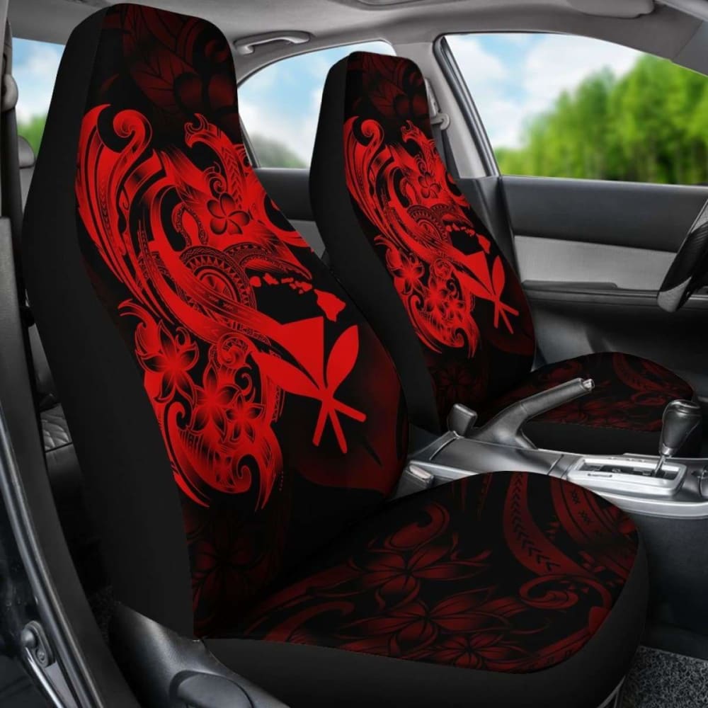 Hawaii Car Seat Covers - Red Kanaka Maoli Turtle - New