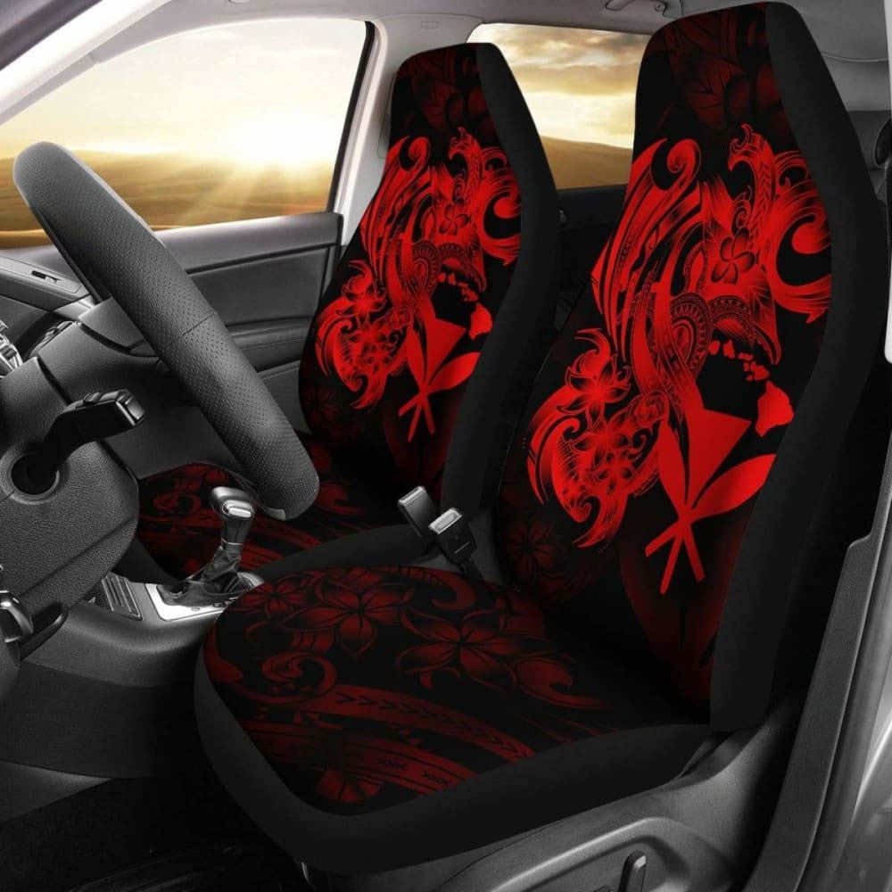 Hawaii Car Seat Covers - Red Kanaka Maoli Turtle - New