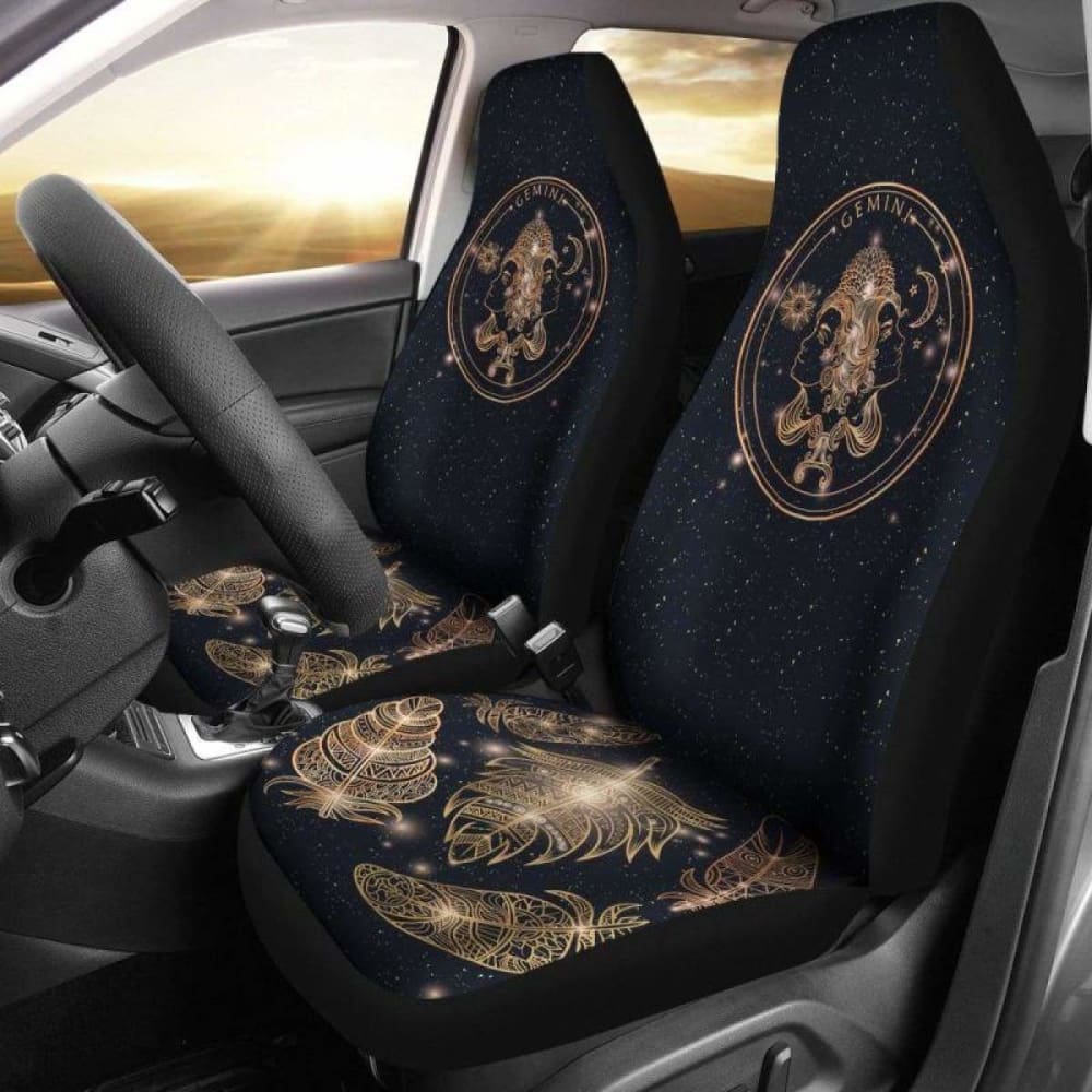 Gemini Of Zodiac With Feathers Car Seat Covers Amazing