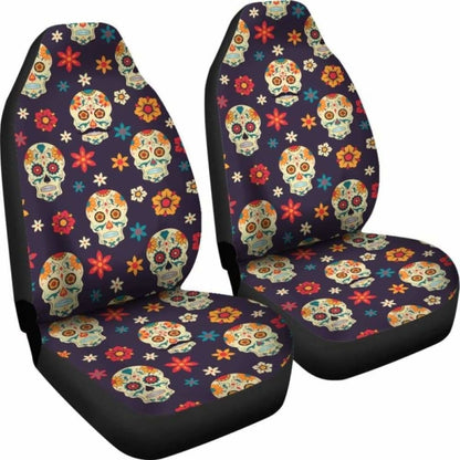 Set Seat Cover Sugar Skulls